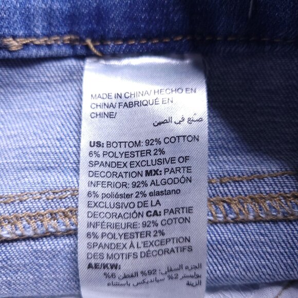 Chicos So Slimming Girlfriend Slim Leg Ankle 14T Jeans Velvet Stripe Stretch - Picture 8 of 8